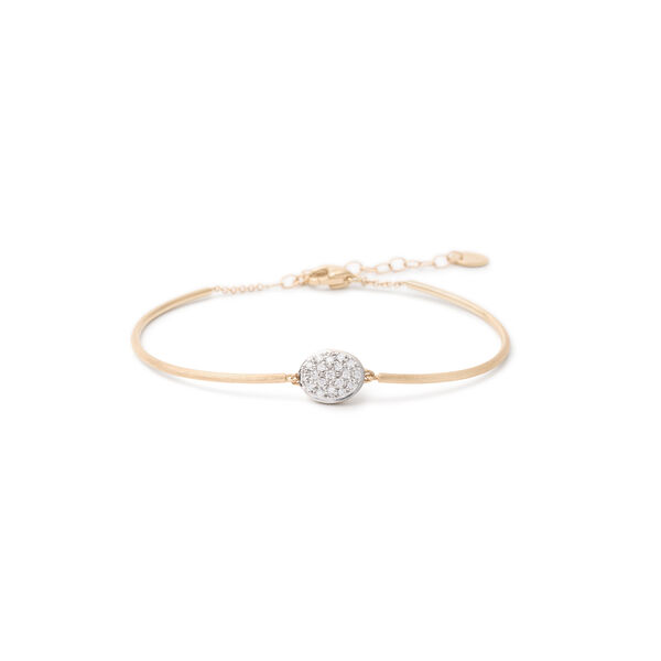 Siviglia Yellow Gold and Diamond Bangle